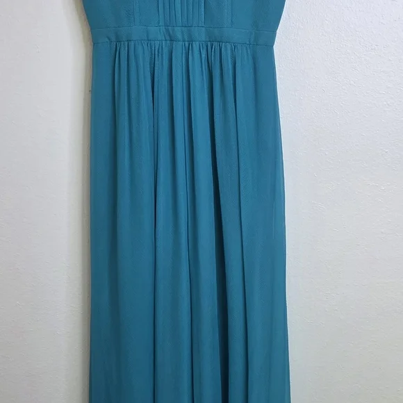 NWT BCBGMAXAZRIA Starr 100 % Silk Halter Gown 6 Bluejade Underwire Support - Picture 11 of 12